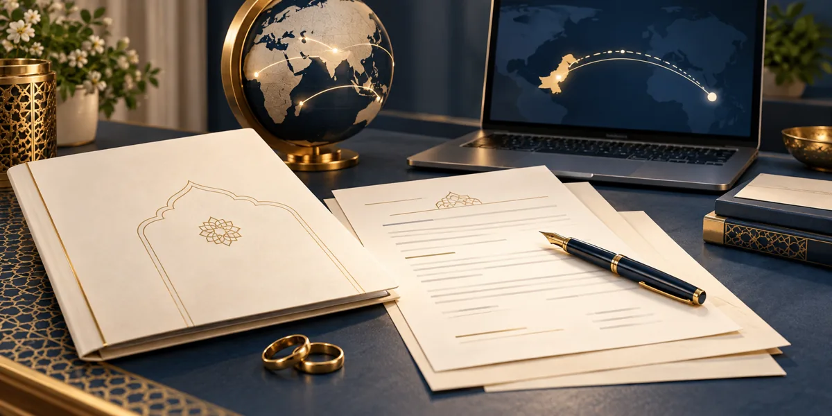 Marriage Records and Overseas Document Planning Marriage record preparation and overseas document planning for Online Nikah Pakistan