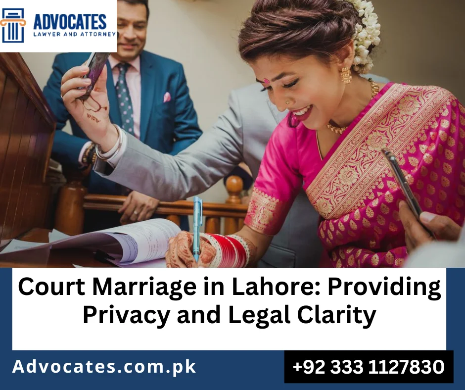 Marriage certificate issuance after court marriage in Lahore