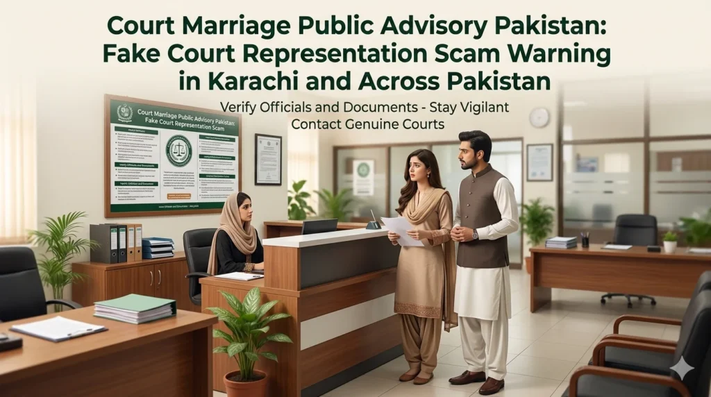 court marriage scam warning Pakistan fake legal services Karachi